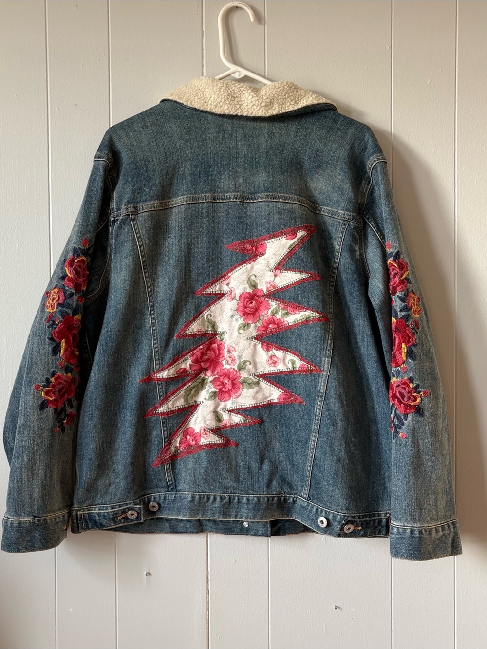 Grateful Dead Inspired Upcycled Denim Jacket